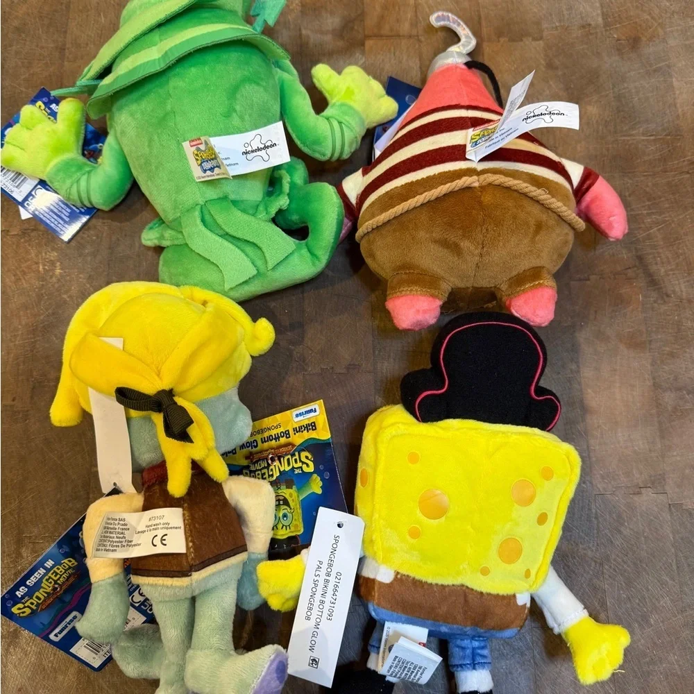 Nickelodeon SpongeBob Pirate Plush Collection Bottom Glow Pals Squidward Patrick